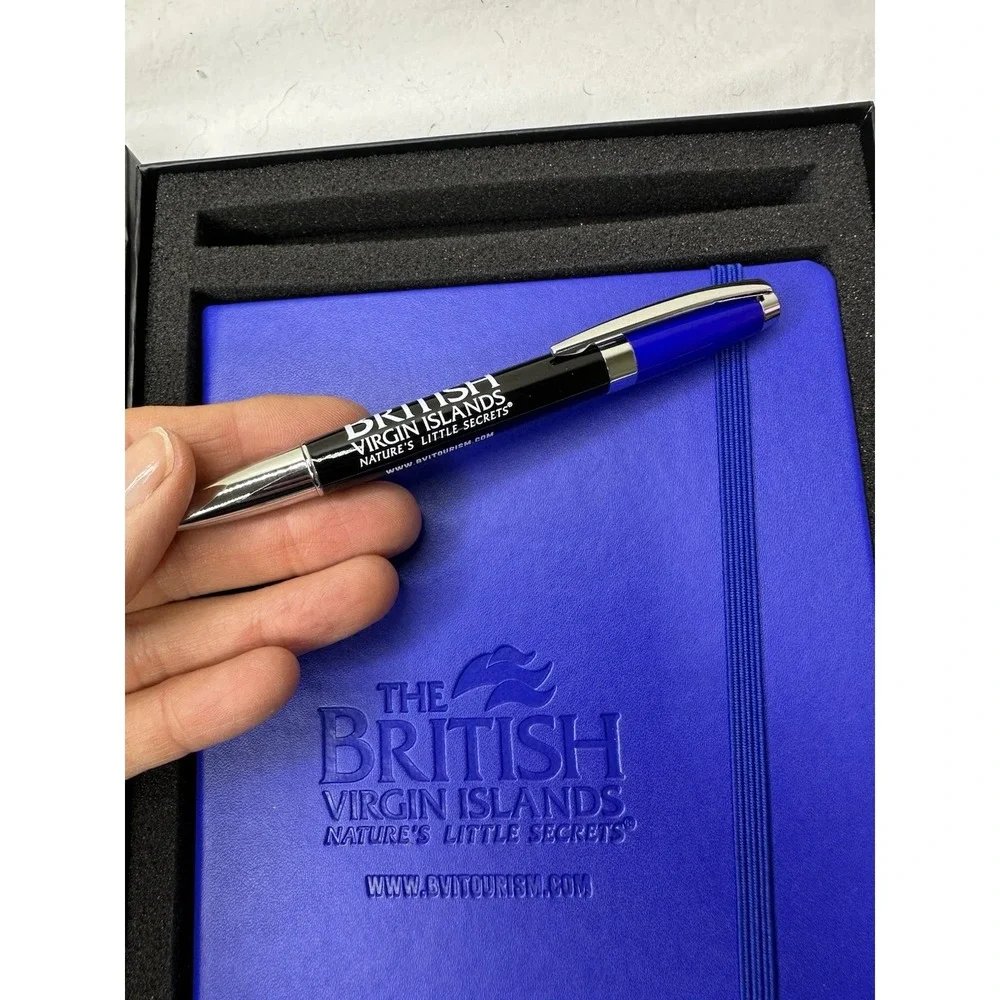 New British Virgin Island Notebook Pen Set Journal Natures Little Secret Blue